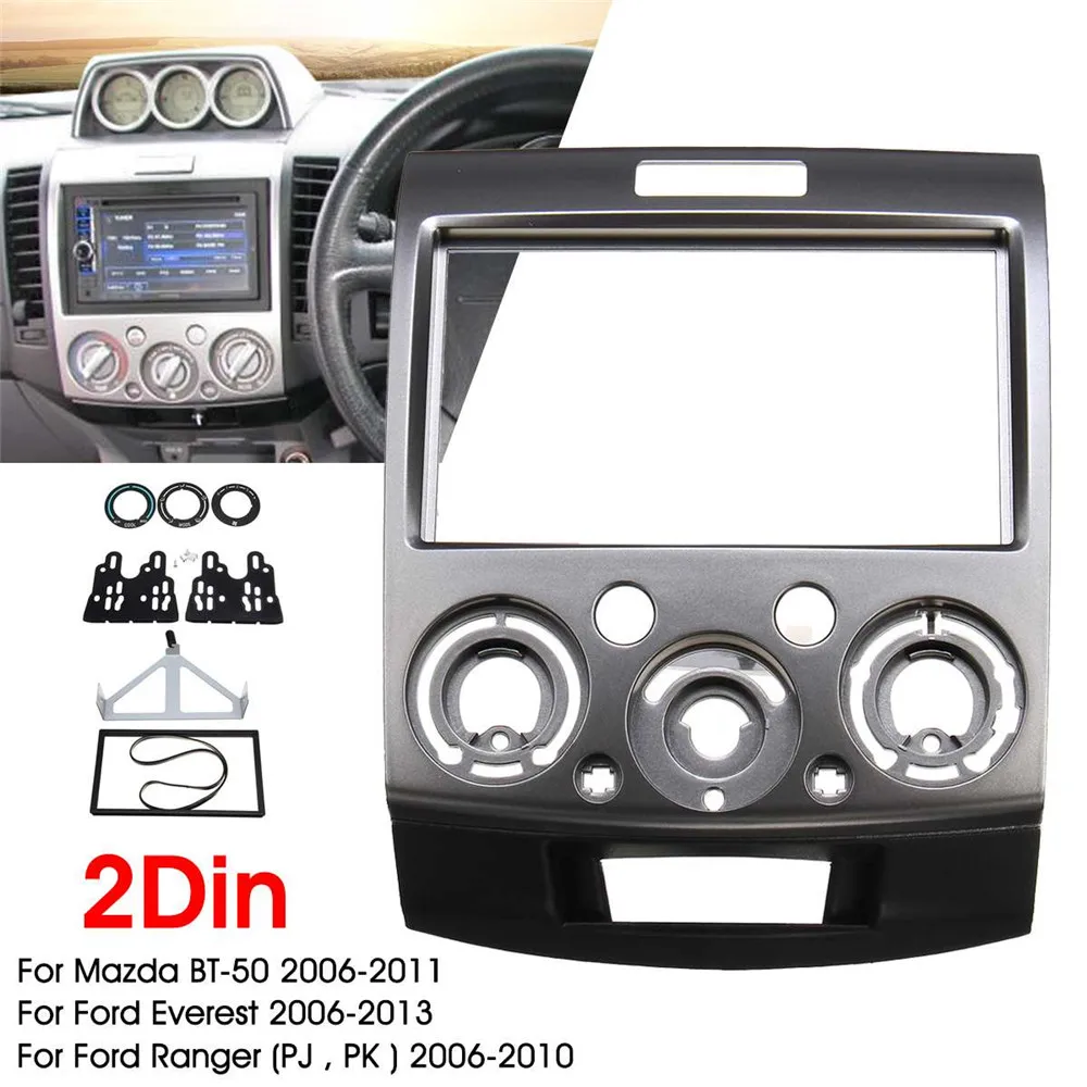 Панель Fascia ДЛЯ Mazda BT 50 2006 2011 2 Din рамка для автомобильного радио стерео DVD плейер