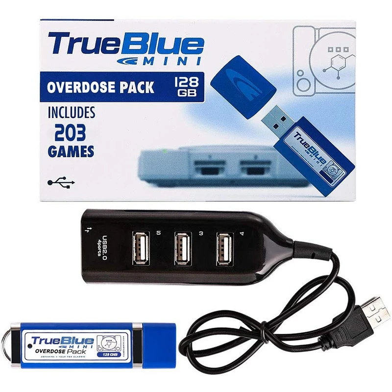

203 Games True Blue Mini-Overdose Pack for PlayStation Classic (128GB) Accessories Hot 2-Player Games