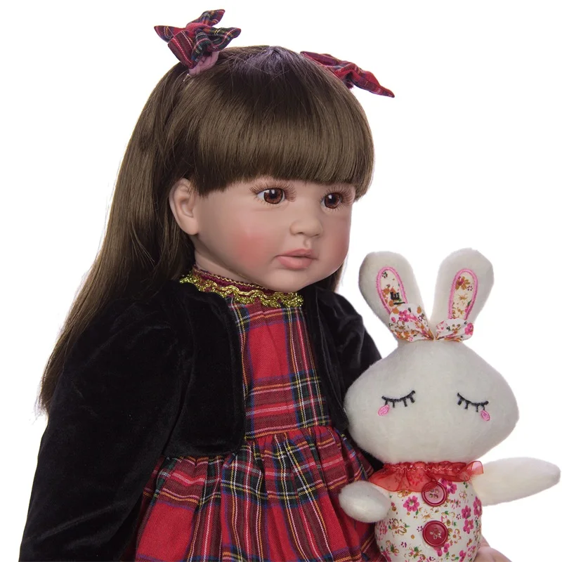 Baby Playmate 24 дюйма Reborn Baby Dolls 60 см силиконовая Мягкая Реалистичная кукла принцессы для девочек, игрушки для детей на день рождения, подарки на Рождество