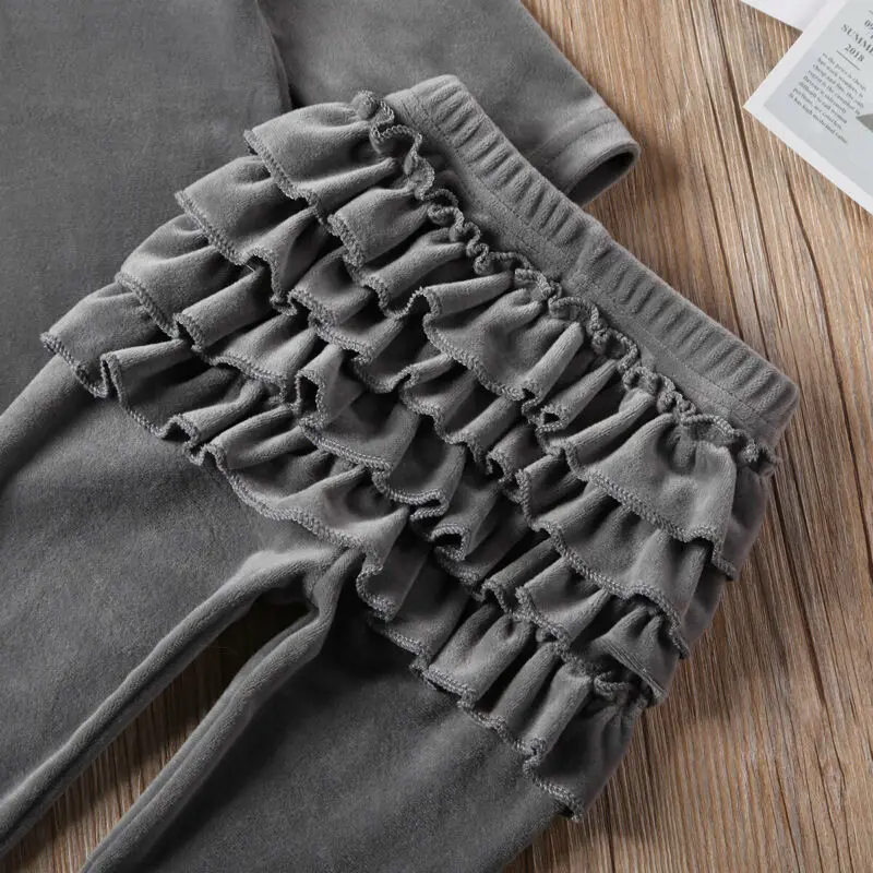 Милый комплект одежды для младенцев из искусственного золота и бархата осенне