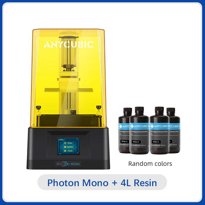 3D-принтер ANYCUBIC Photon Mono 405 нм УФ-смола принтер с 6-дюймовым ЖК-экраном 2K быстрая
