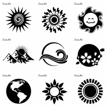

Cartoon sun Carbon Sticker Waterproof Self-Adhesive Removable Car Sticker Scratch Cover Decal Auto Decoration