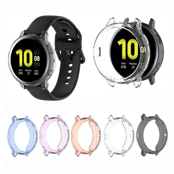 

Transparent TPU Silicone Protective Case for Samsung Galaxy Watch Active 2 40mm/44mm Protector Cover Frame Accessories