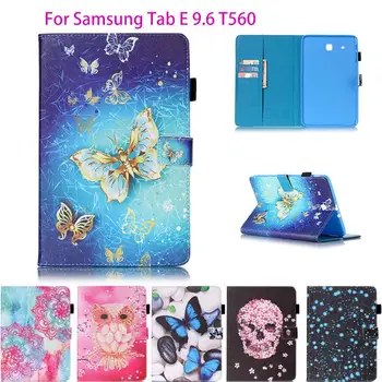 

Fashion Butterfly Pattern PU Leather Case For Samsung Galaxy Tab E 9.6 T560 SM-T560 T561 Cover Tablet Funda Stand Holder Shell