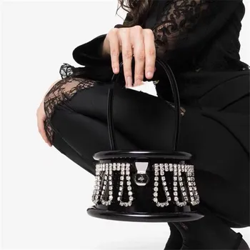 

2020 Flash Diamond Tassel Handbags European and American High-quality Personalized Female Bags Fashion Women Purse and Handbags