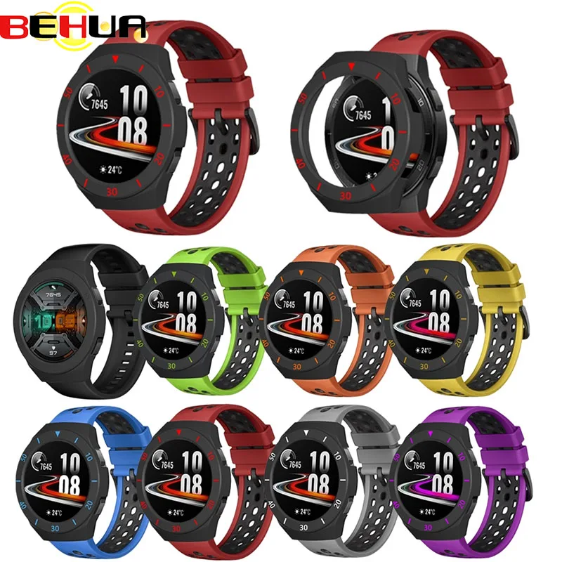 

Colorful Protective Case Cover Band Strap for Huawei GT2e Shockproof Bumper Protector for HUAWEI GT 2e Smart Watch Accessories