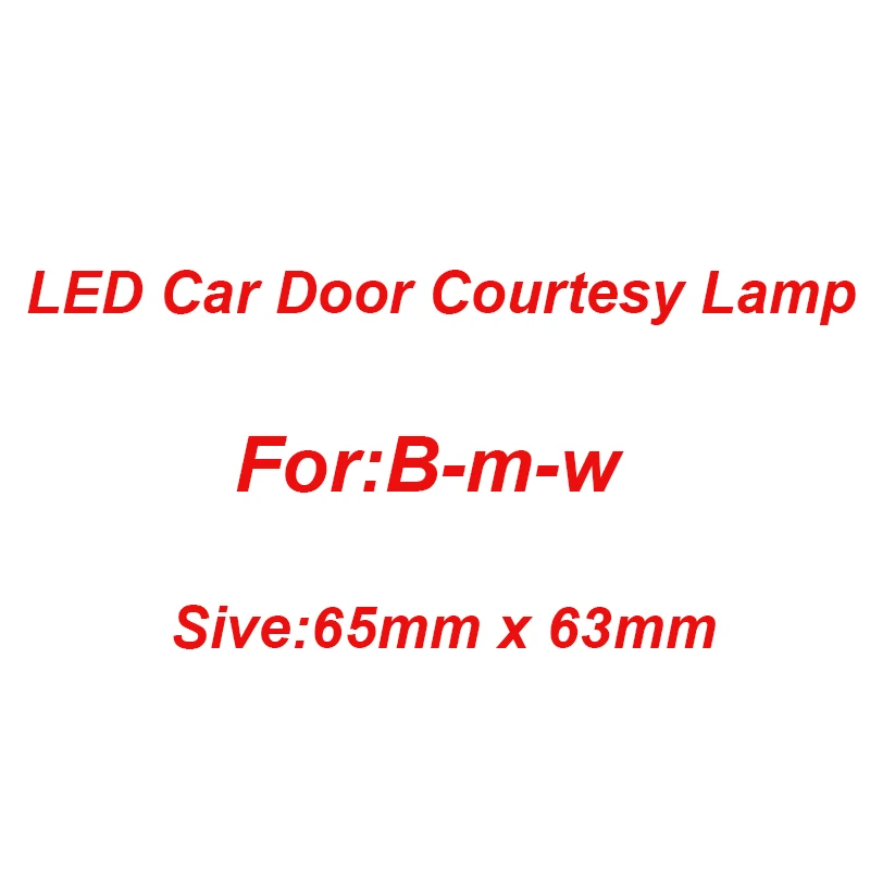 

2pcs LED Car Door Welcome Light For BMWS F30 F31 F34 F35 G30 G31 F52 E46 X1 X3 X4 X5 X6 X7 Shadow Lamp Projector Courtesy Lights