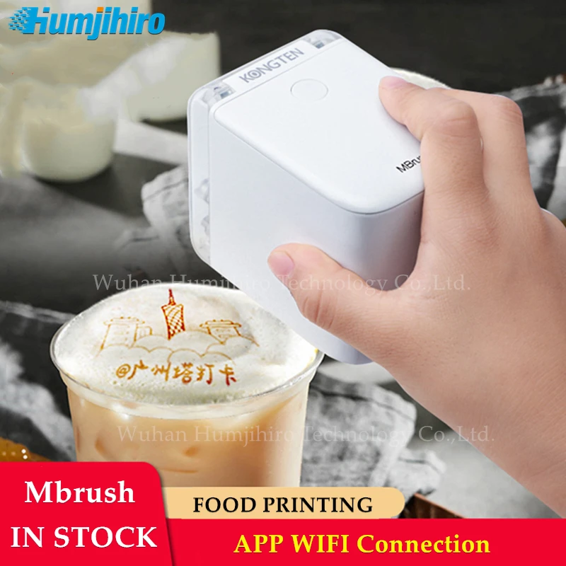 cheap mini printer Mbrush Coffee Printer Food Printer Mobile Color Mini Handheld Inkjet Printer Edible Ink Food Printing WIFI PrinCube epson mini printer