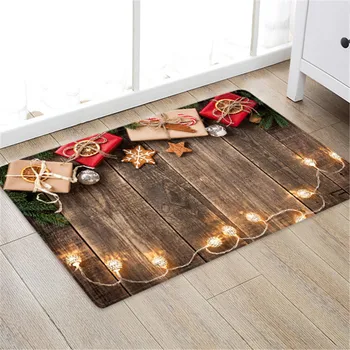 

Handmade Snowflake Red Hooked Christmas Rug Rectangle Small Holiday Rugs
