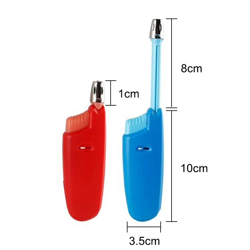 Candle Lighter Adjustable Kitchen Igniter Mini Butane Gas Refillable Plastic Torch Lighter for BBQ Outdoor Fire Start 11-18cm