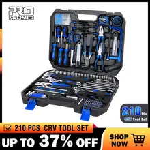 Prostormer 210 шт. Трещоточный ключ, набор ручных инструментов, набор комбинированных розеток, адаптер, набор гаечных ключей, набор обычных домашних гаечных ключей, набор инструментов