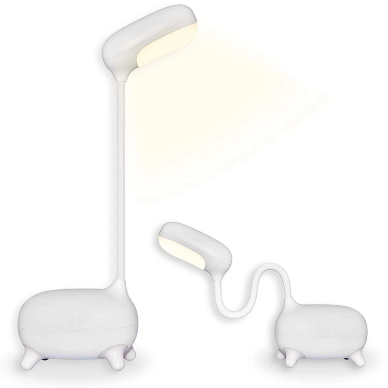 Led Table Lamp Deer Design Press Control 3 Color(Warm White/Daylight/Cool White) Models With Gradual Dimming Desk Lamp,Eye-Cari