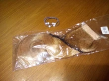 NICESY-Cola de Caballo largo ondulado marrón para mujer, extensión sintética, envoltura de cabello alrededor de poni de 22 pulgadas, 100g, Blanco/negro