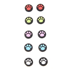 2Pcs Silicone Cat Paw Analog ThumbStick Grips Caps Gamepad Joystick Cover Case For Sony PS5/PS4/PS3 For XBOXONE/360 Controller