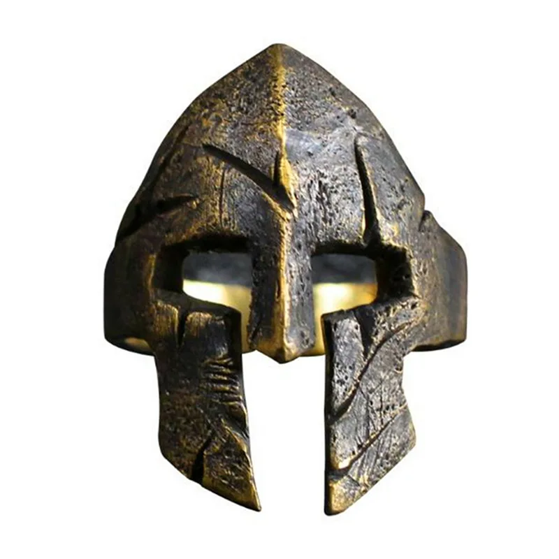 Fashion Trend Simple Retro Warrior Spartan Mask Ring Uomo Taglia Regolabile Punk Hip Hop Uomo E Donna Regalo