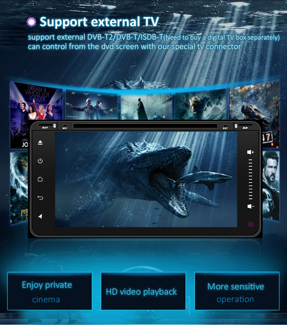 Sale Octa Core Android 9.0 For Toyota Car DVD Player 200*100mm with Wifi BT SWC RDS FM AM Support DAB+ OBD 4G Double Din 32G ROM 16