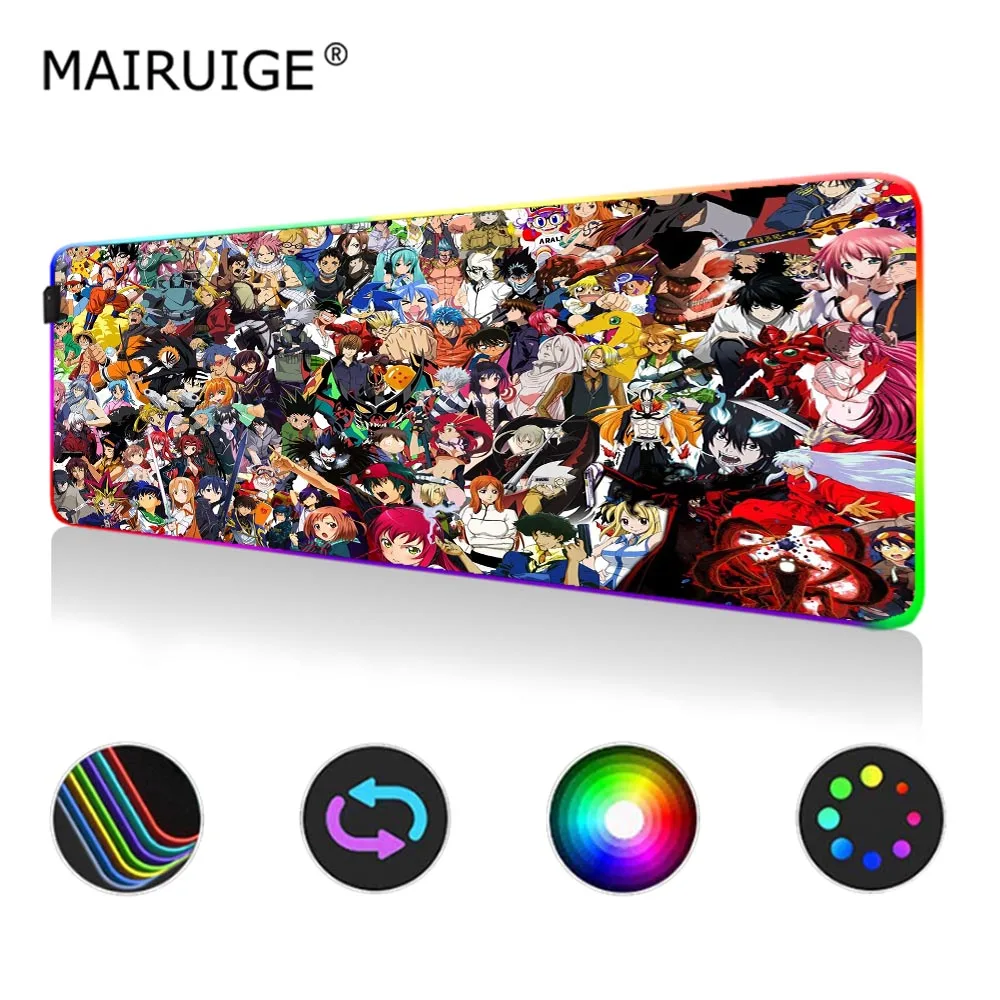 

Mouse Pad Large My Hero Academia Season 4 Gaming DIY Custom MousePad RGB Computer Mat Led Keyboard Pad Persona Pads 70x30cm