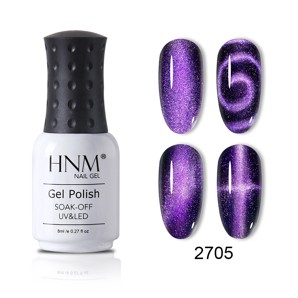 Glitter 5 HNM 8 мл 9D блеск Хамелеон кошачьи глаза гель лак для ногтей черная основа требуется замачивать Магнитный УФ светодиодный лак - Цвет: Glitter 5