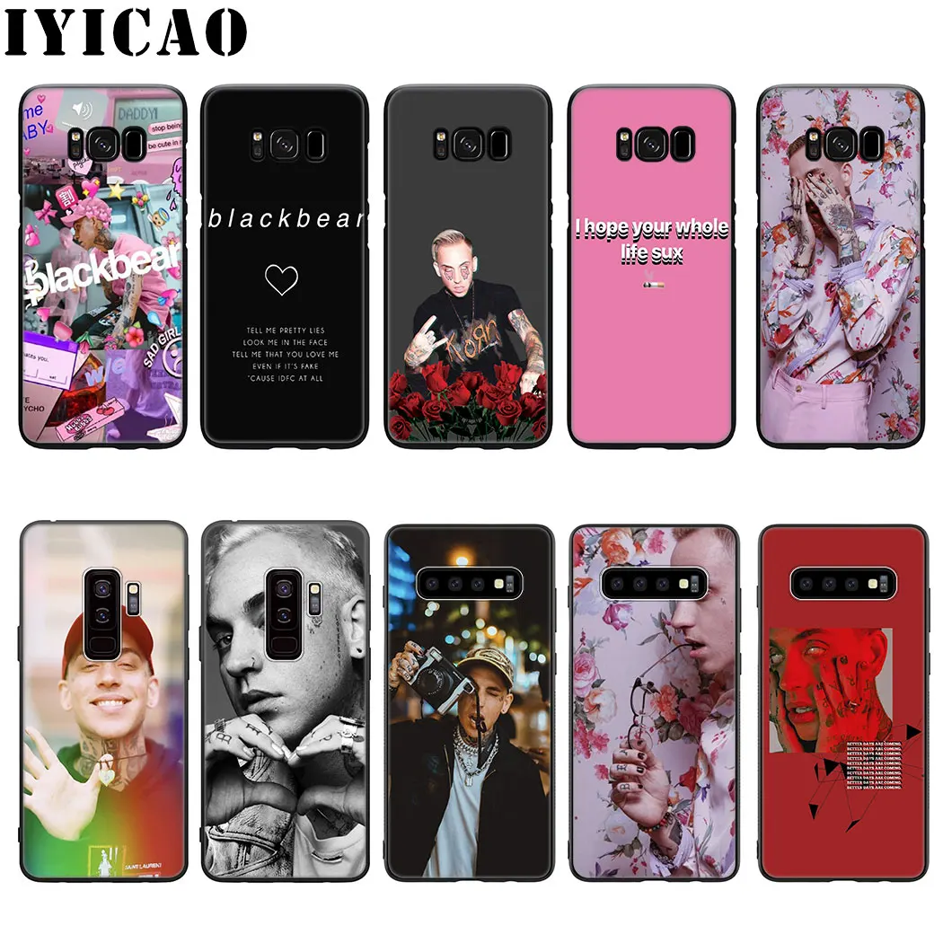 

IYICAO Blackbear Silicone Soft Phone Case for Samsung Galaxy S10 S9 S8 Plus S6 S7 Edge S10e Cover