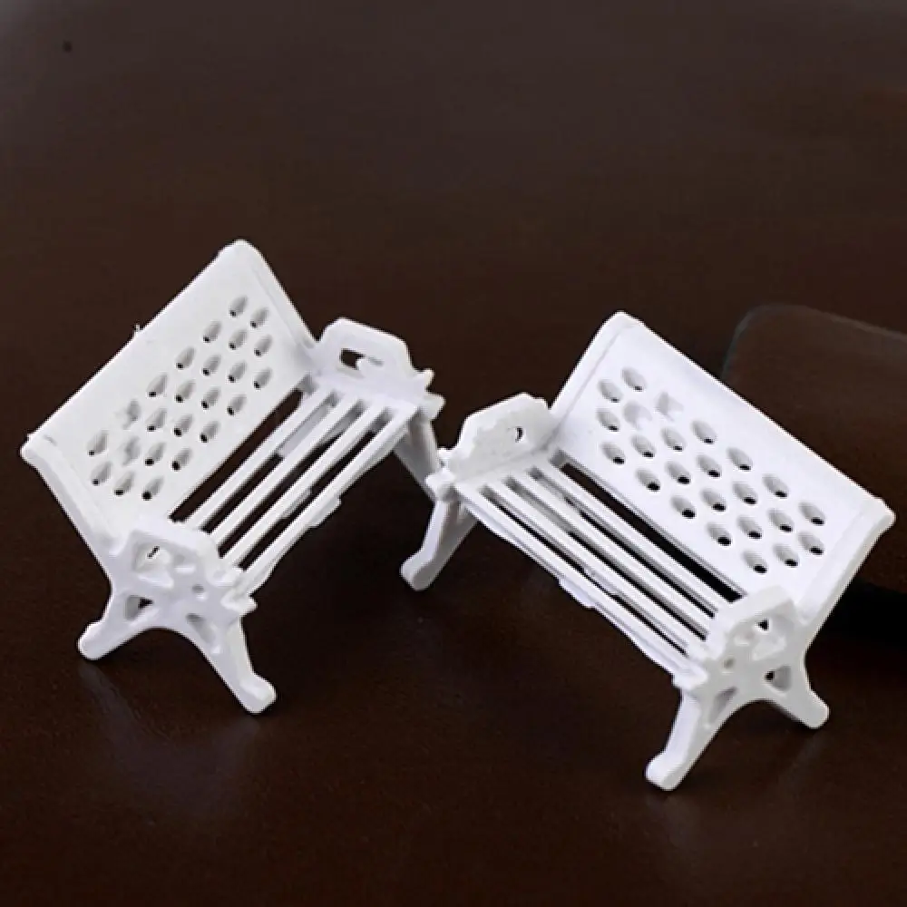 2 Pcs Bench Fairy Doll Chairs Terrarium Moss Decor Figurines Miniature Ornament Miniature Figurines Garden Miniatures Micro Landscape Accessories