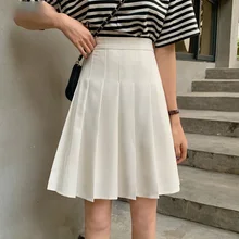 

Skirts Pleated Women High Waist Summer Knee-length Preppy Style Harajuku 3XL Plus Size Chic Street School Cosplay Casual Female