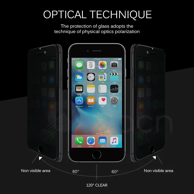 Антишпионское закаленное стекло для iPhone 6 6S 7 8 Plus 5 5S SE Защита экрана для iPhone 11 Pro X XR XS Max Защитная стеклянная пленка