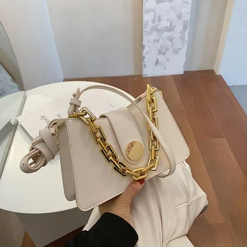 

Fashion Chain PU Leather Crossbody Bags For Women 2020 New Shoulder Simple Quality Handbags Female Travel Shoulder Bag Tote Sac