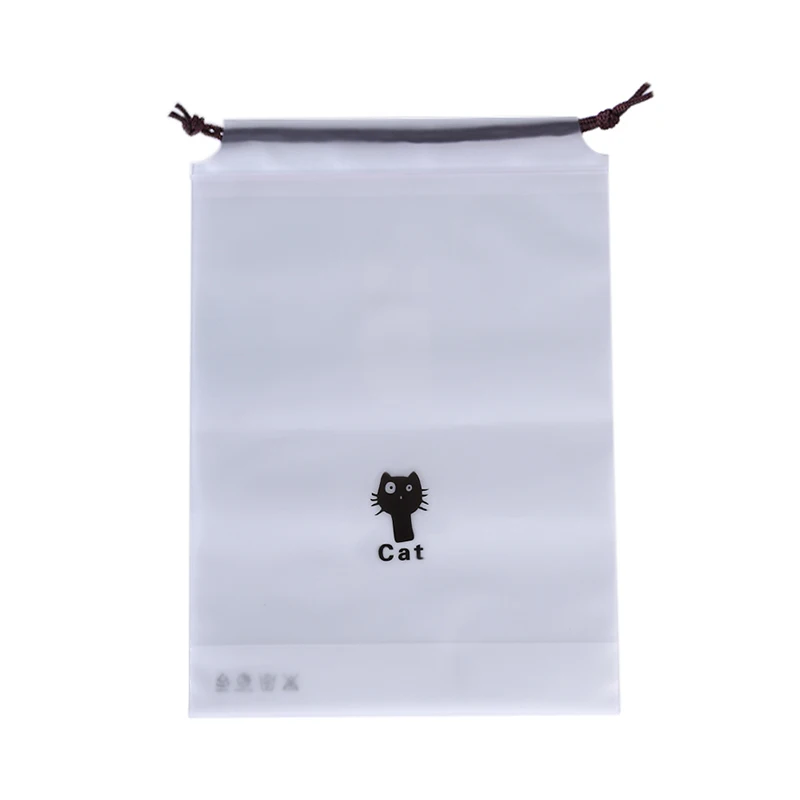 3 шт Водонепроницаемый Кот drawstring сумки косметическая коробка дорожный мешочек для хранения