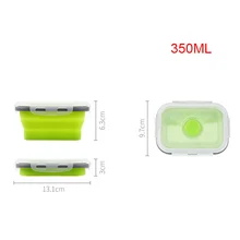 Lunch Box Silicone Bowl Folding Foldable Portable Food Storage Container Eco-Friendly VJ-Drop