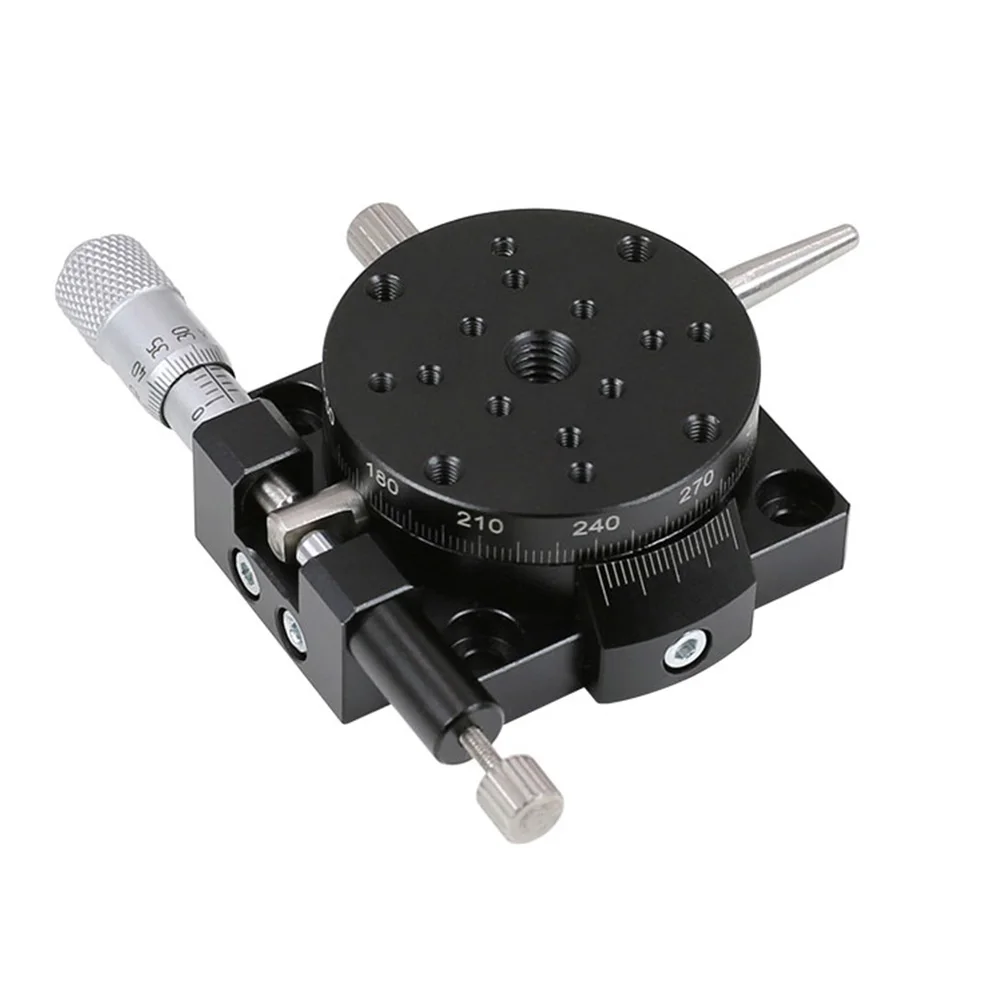 

R Axis RSP 60mm Precision type Manual Rotating Platform Sliding stage Precision Bearing Linear Stage Load 29.4N RSP60-L RSP60-R