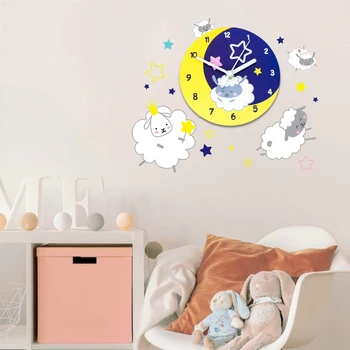

Wall Clock with stickers "sheep"
