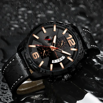 

CRRJU Fashion Men Watch Luxury Men's Chronograph Quartz Wrisrtwatch Casual Waterproof Date Display Clock Gift Relogio Masculino