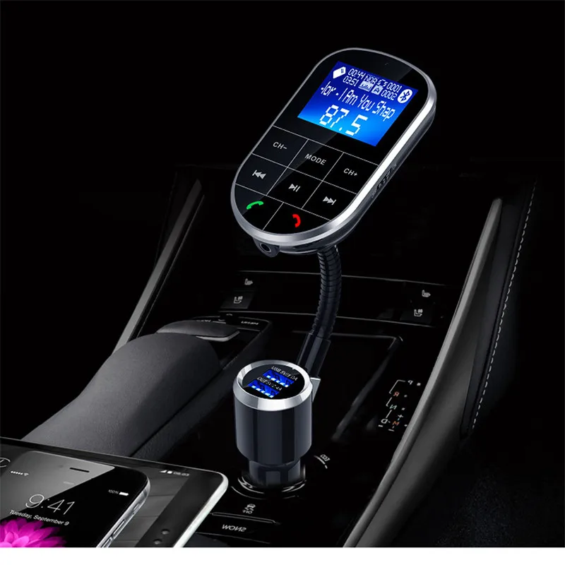Универсальный Авто аудио в автомобиле Bluetooth Автомобильный MP3-плеер громкой связи телефон fm-передатчик двойной USB Автомобильное зарядное устройство