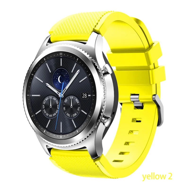 yellow 2 Ремешок gear S3 Frontier для samsung Galaxy watch 46 мм 42 мм huawei watch gt ремешок 20 мм 22 мм ремешок для часов спортивный браслет - Цвет ремешка: yellow 2