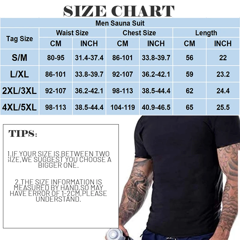 Men Sauna Suit Body Shaper Sweat Slimmer Compression