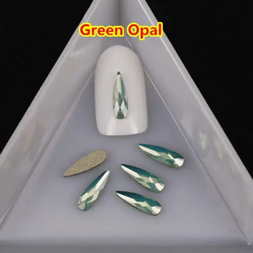 Green Opal 50pcs 50 шт. Стразы для дизайна ногтей с плоской обратной стороной, стразы для дизайна ногтей, Кристальные ювелирные украшения для ногтей, подвески ab swarovsky, Кристальные стразы, драгоценные камни - Цвет: Green Opal 50pcs