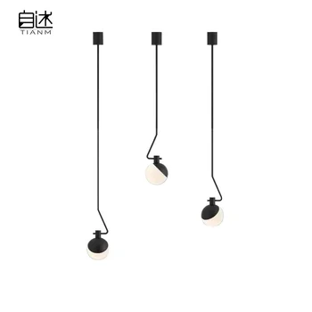 

Modern hanging lamp light LED dinning bed room bedroom foyer round glass ball black gold nordic simple modern pendant light lamp