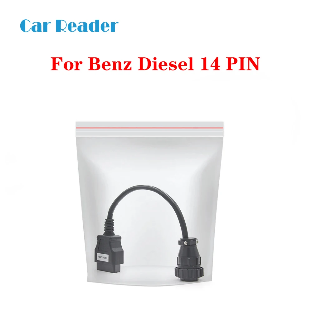 14pin к OBD2 16pin для benz дизельный грузовик кабель совместимый tcs диагностические инструменты