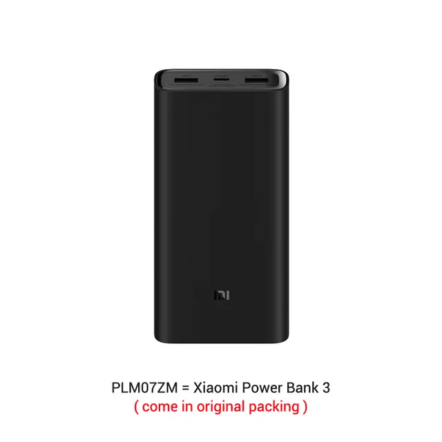 NEW Xiaomi Power Bank 3 20000mAh Mi Powerbank USB-C 45W Portable Charger Dual USB Powerbank for Laptop Smartphone PLM07ZM - Цвет: Power Bank 3
