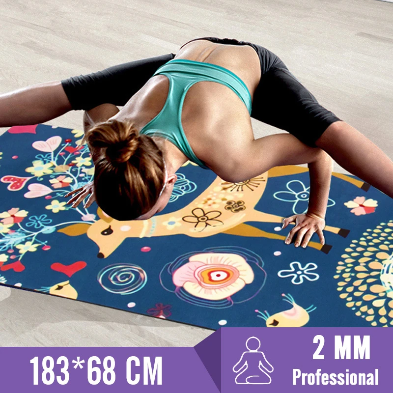 

Suede Yoga Mat Non-slip Gym Mat For Gym Fitness Sports Yoga Pilates Exercise Yoga Mats Natural Rubber Ultralight 183cmx61cmx2mm