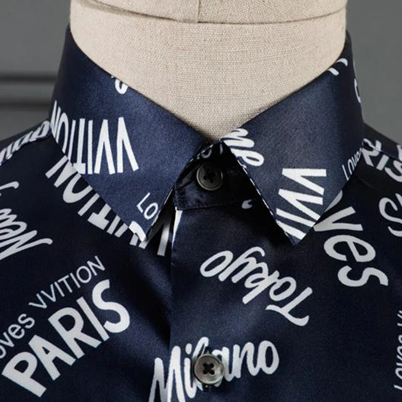 Бренд Качество мужская хлопковая рубашка Европа Мода Тонкий Chemise футболка с длинными рукавами анти-пиллинг Camisas мужские платья рубашки
