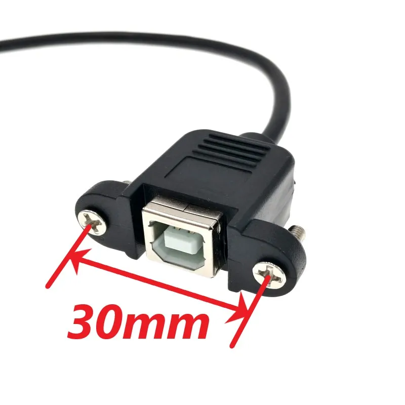 Панель Крепление USB 2,0 B гнездо принтера к Micro B Мужской 5Pin конвертер Кабель-адаптер Шнур 0,3 м