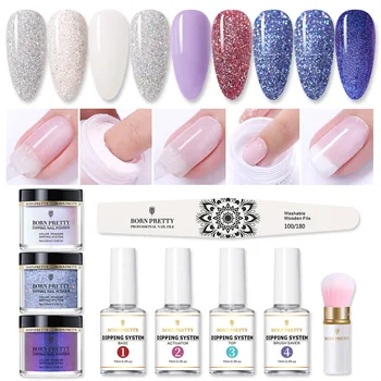 

BORN PRETTY Dipping Nail Powder Set Glitter Chameleon With Dipping System varnish Carving Extension Power