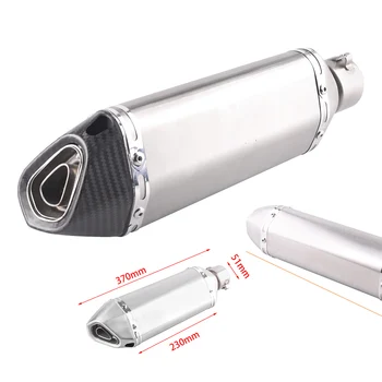 

51mm Slip On Exhaust System Muffler Pipe Dia For Motorcycle Scooter ATV Dirt Street Bike Universal