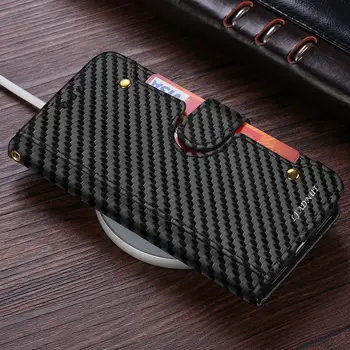 

Carbon Fiber Leather Wallet Case For iPhone 11 Pro Xr X Xs Max 7 Plus 8 6S 6 5 5S SE Purse Card Holder High Protective Cover