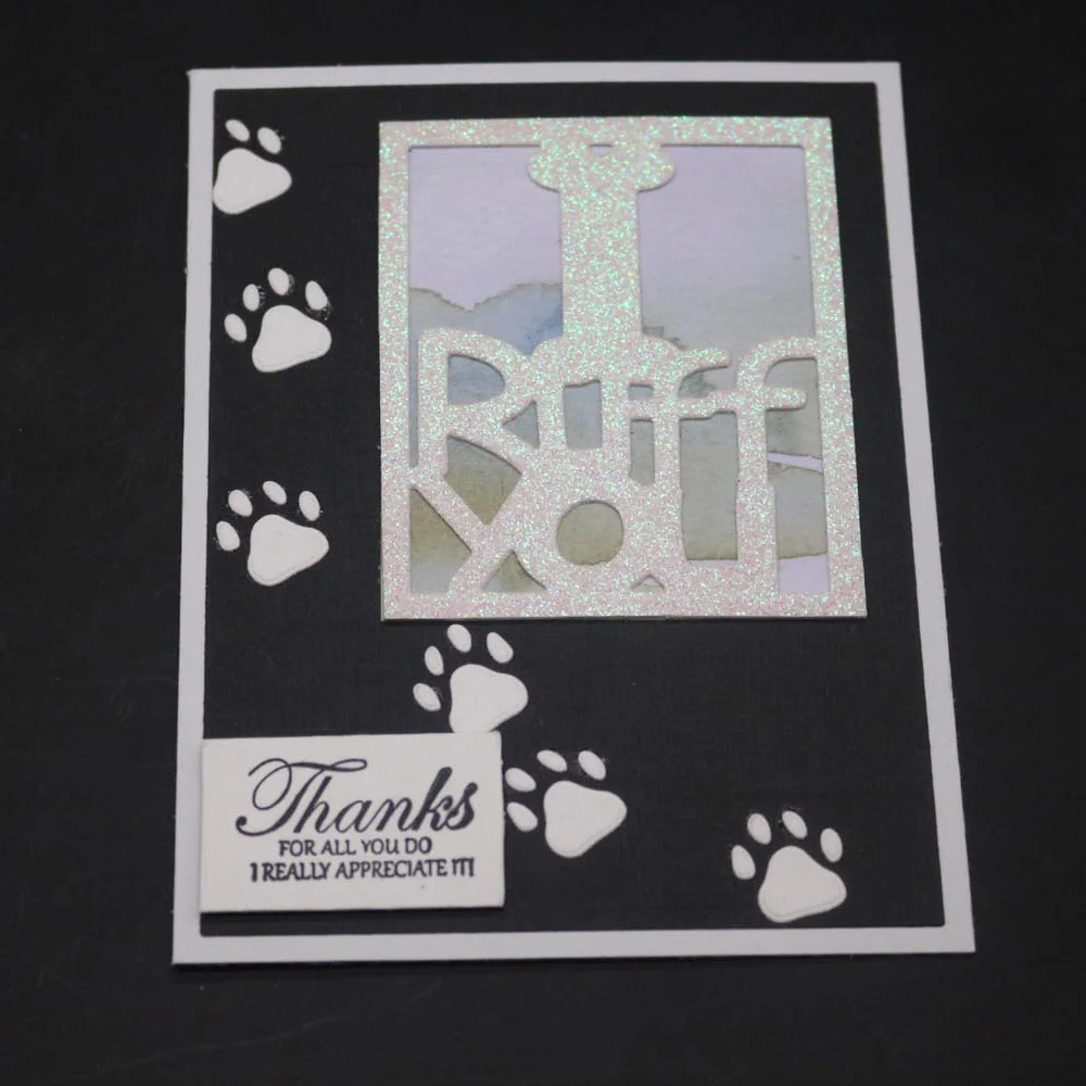 Footprint Frame Metal Cutting Dies Rectangle Troqueladora Letter Decoration Stencil Scrapbooking Stamps And Dies New Craft