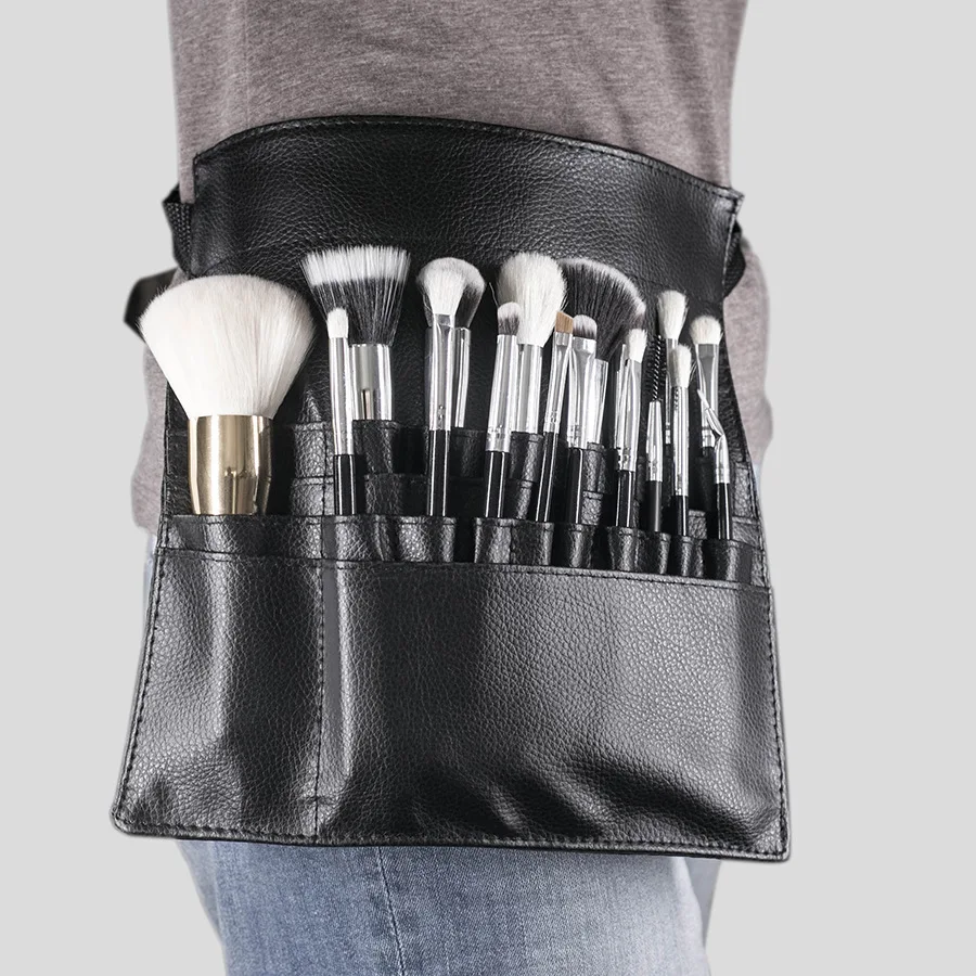 

Photo Studio Makeup Artist Dedicated Makeup Waist Bag Multi-Functional Makeup 22pcs Large Capacity PU Makeup Brush Empty Bag