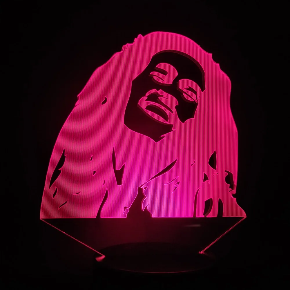 Music Godfather Singer Design 3D Lamp Touch Sensor Best Present for Christmas for Indoor Decoration USB Led Night Light Lamp