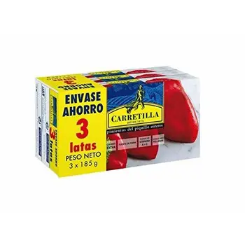 

Pimientos del piquillo enteros extra pack ahorro 3 latas 150 g neto escurrido