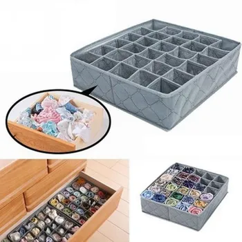 

6/7/8/24/30 Grid Bra Underwear Socks Storage Organizer Box Non-woven Fabrics Foldable Large Capacity Bedroom Box Closet Wardrobe